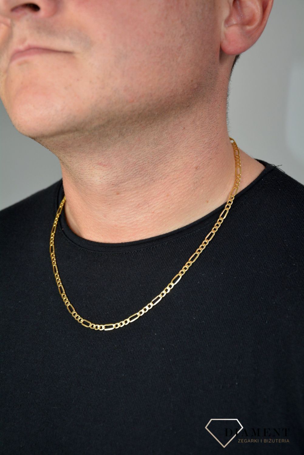 Złoty łańcuszek 585 figaro 4,5 mm DIA-LAN-1138-585 4,5mm.jpg